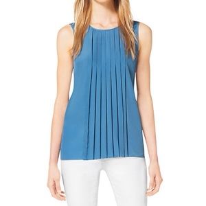 Michael Kors Pleaded Crepe Blouse